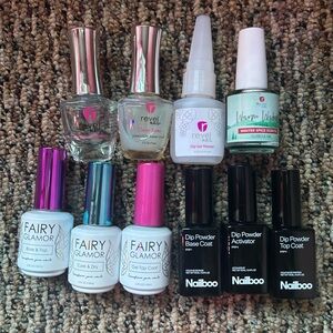 Dip nails liquids and powders